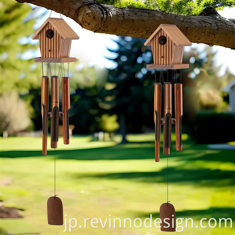 wooden wind chimes sound